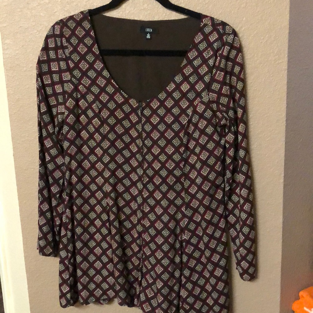 Boho long sleeved romper